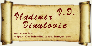 Vladimir Dinulović vizit kartica